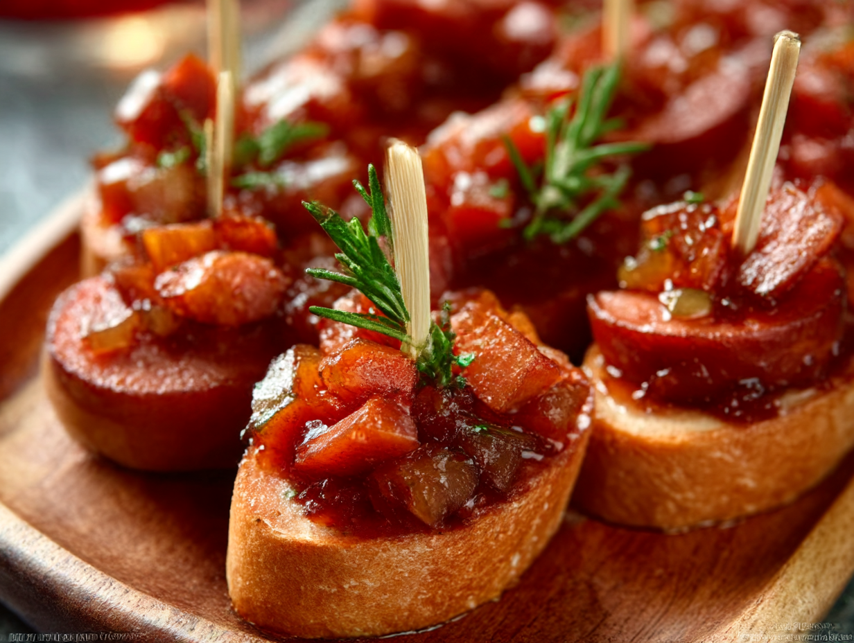 A second image of delicious and easy-to-make Crockpot Appetizers simmering in a slow cooker.
