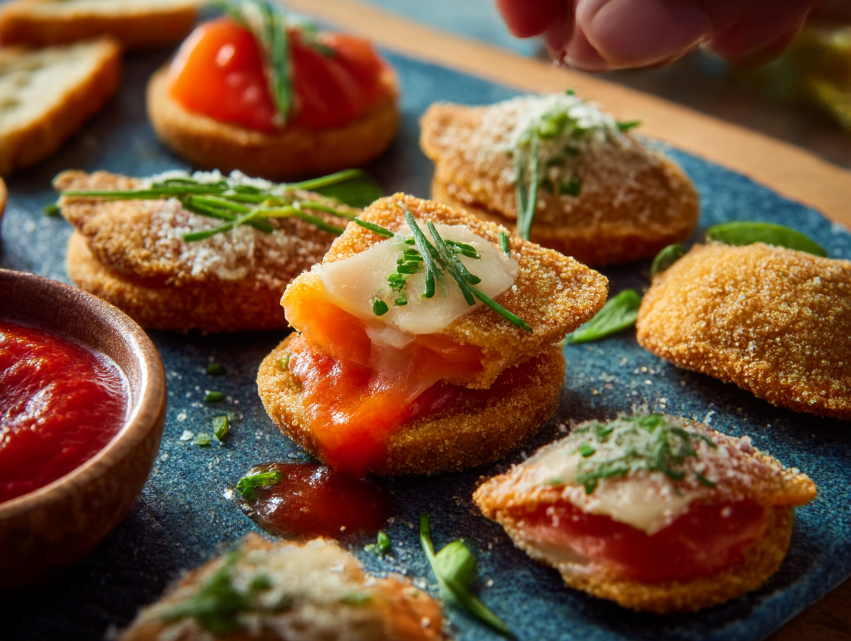A second image of colorful and appetizing Vegetarian Party Finger Foods arranged on a platter for easy serving.