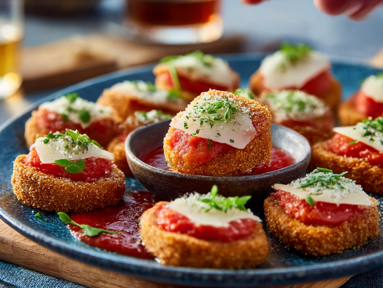 A colorful platter of delicious Vegetarian Party Finger Foods including stuffed mushrooms, bruschetta, and vegetable spring rolls.