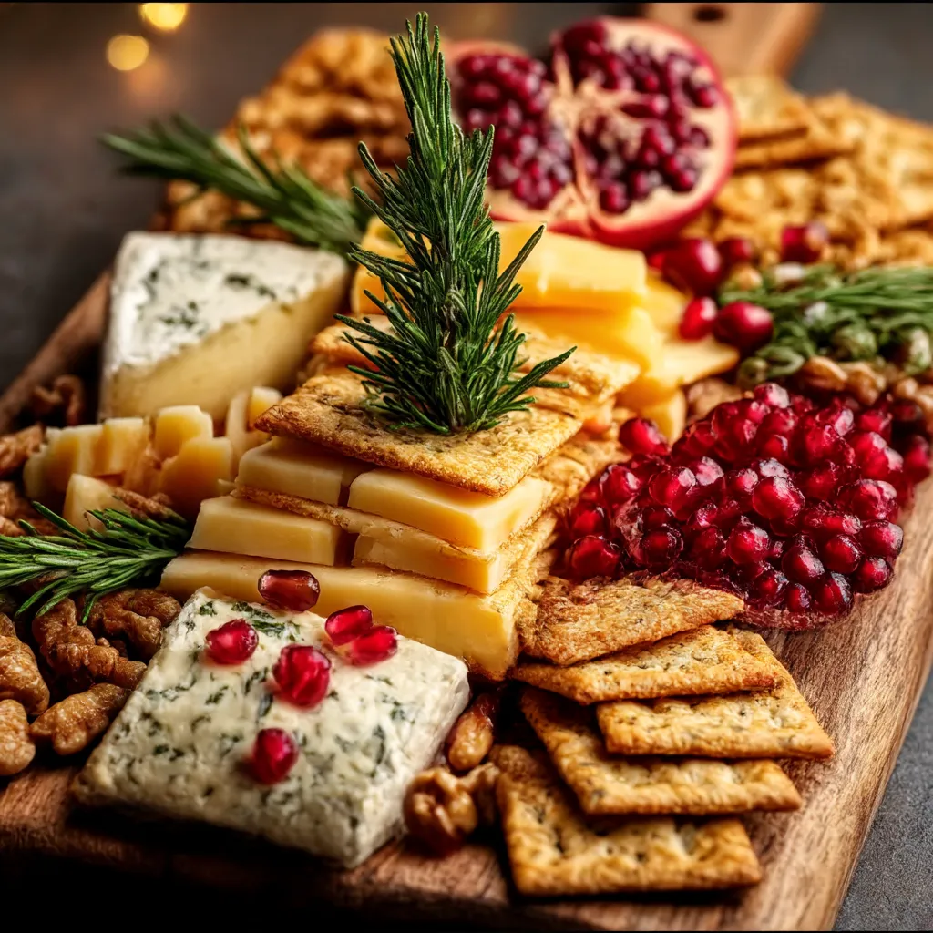 A platter of gluten free Christmas appetizers including bacon-wrapped dates and mini quiches arranged on a festive table.