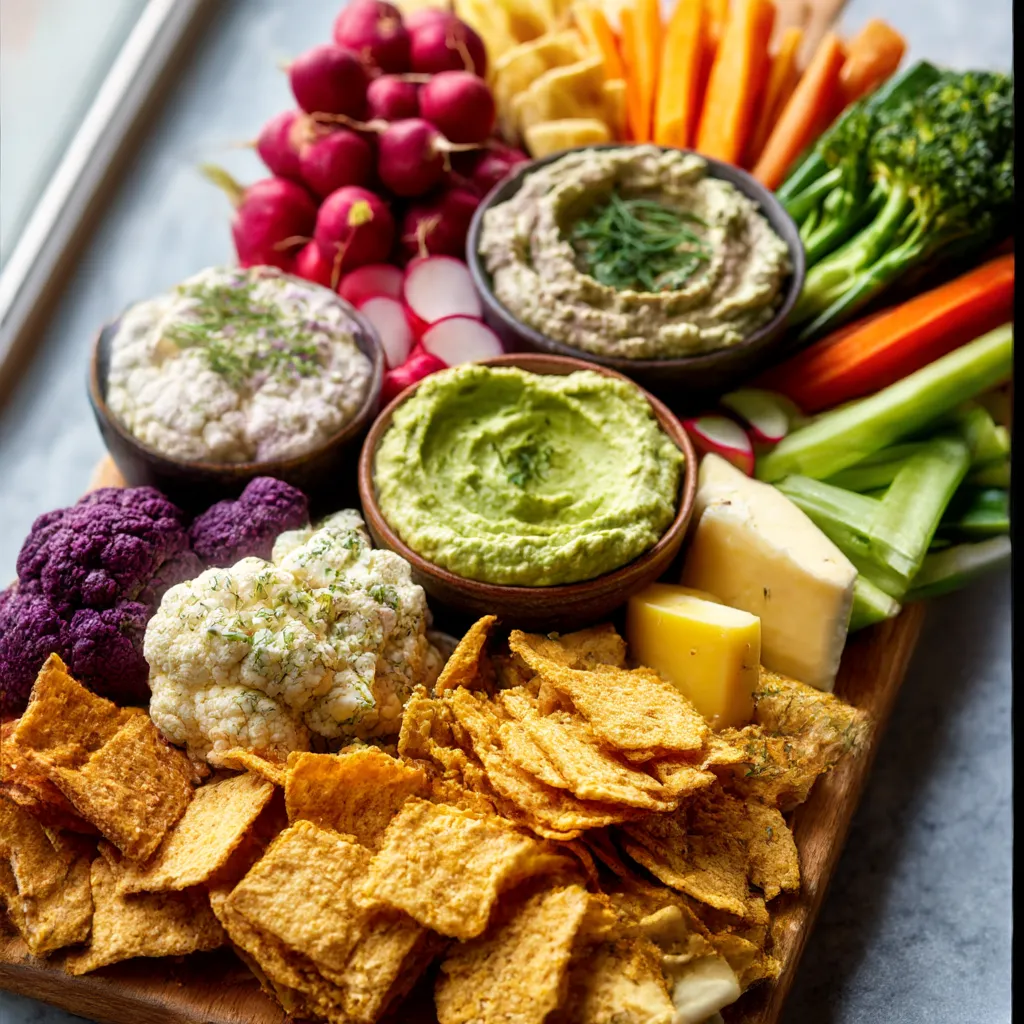 A second image of a festive platter featuring various Trader Joe's Party Appetizers arranged for easy serving.