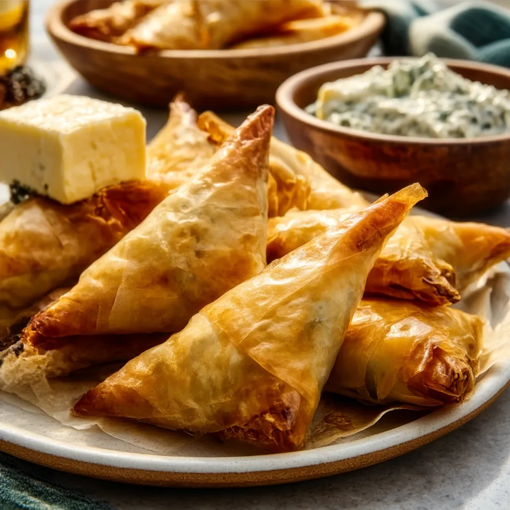 A colorful platter of assorted Party Appetizers including mini quiches, stuffed mushrooms, and vegetable skewers arranged on a rustic wooden table.