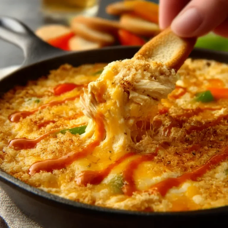 A creamy and spicy Buffalo Chicken Dip Crock Pot recipe sits ready to serve with tortilla chips and celery sticks.