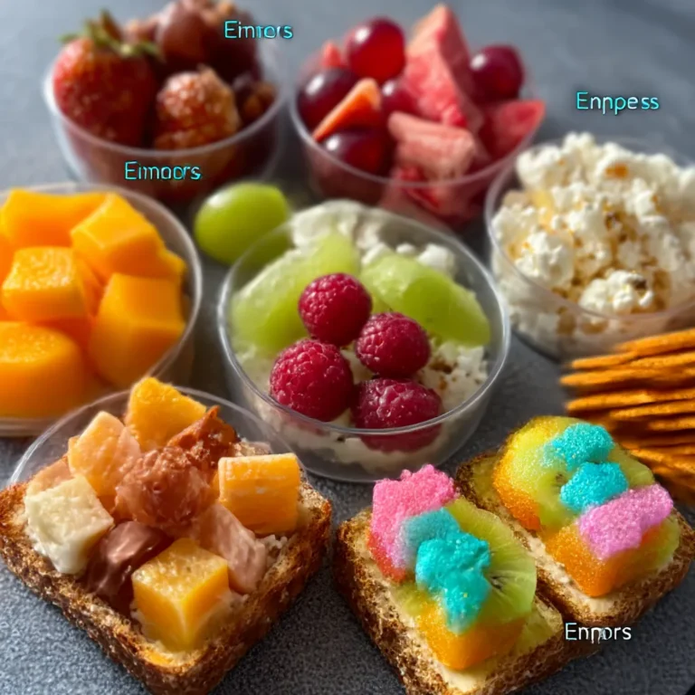Colorful and easy-to-eat Party Snacks Finger Foods Kids arranged on a platter for a festive gathering.